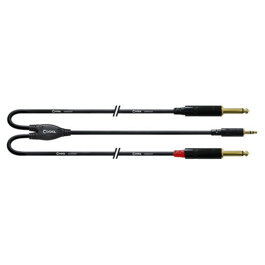 Cordial CFY3WPP 3m Cable (Y-Adapter 3.5mm TRS - 2x 6.35mm TS)
