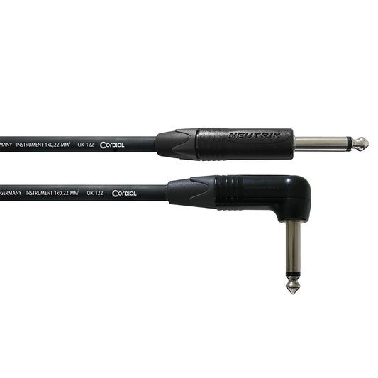 Cordial CPI3PR  Instrument and Guitar 3m Cable (6.3mm Right Angled to 6.3mm)