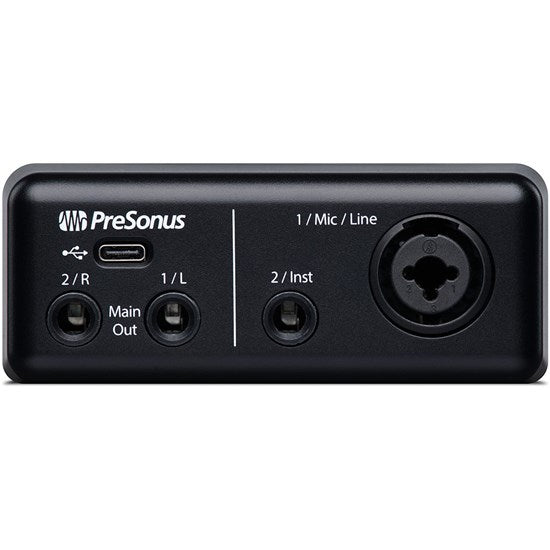 PreSonus Audio Box Go - Ultra-Compact Mobile 2x2 USB-C Audio Interface (Black)