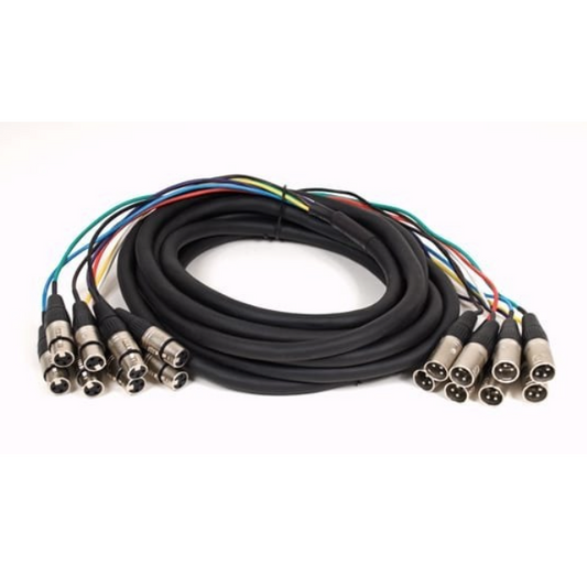 Premium 8-way XLR Audio Snake Cable Loom