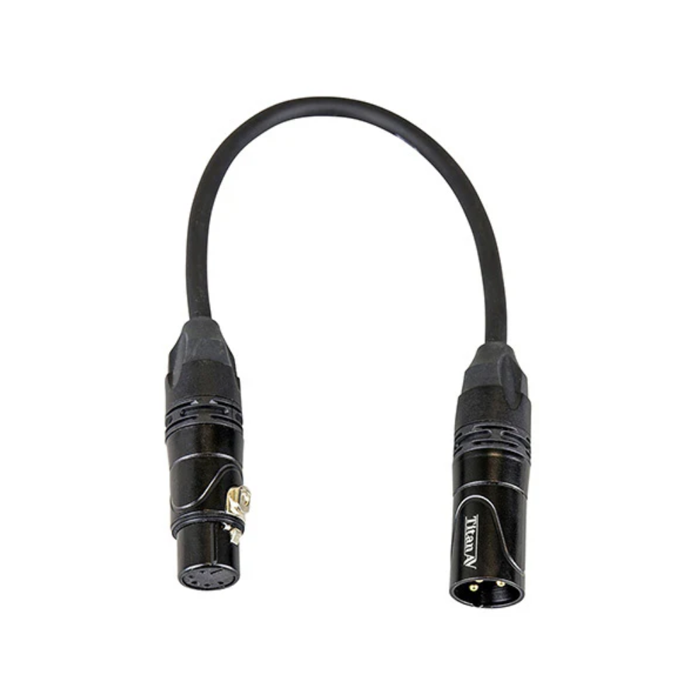 Titan AV 3 Pin Male to 5 Pin Female DMX Adapter